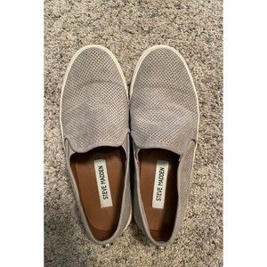 Steve Madden Grey Faux Suede Slip On Sneaker-7